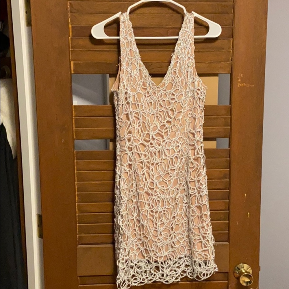 Nude Silver Mini Dress - Picture 2 of 3